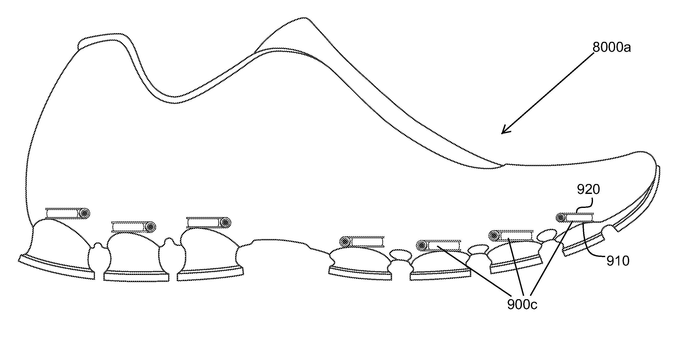 Shoes, devices for shoes, and methods of using shoes
