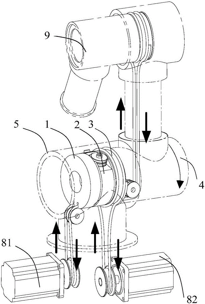 Driven decoupling mechanism aimed at rope kinematic coupling and decoupling method thereof
