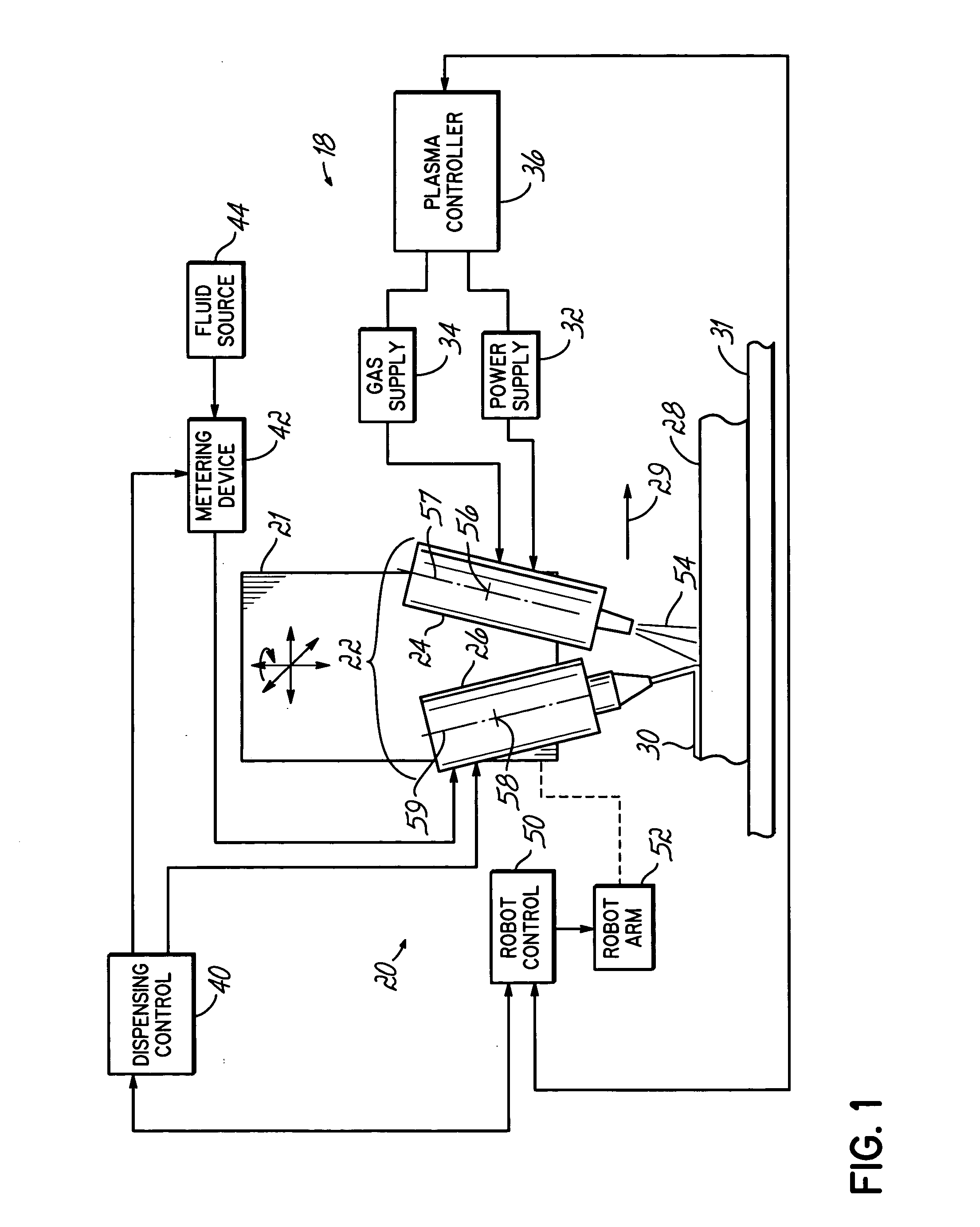 Apparatus and method for plasma treating and dispensing an adhesive/sealant onto a part