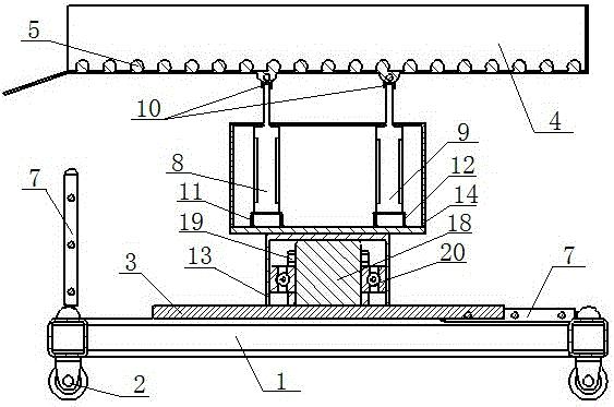 Simple carrying and discharging truck