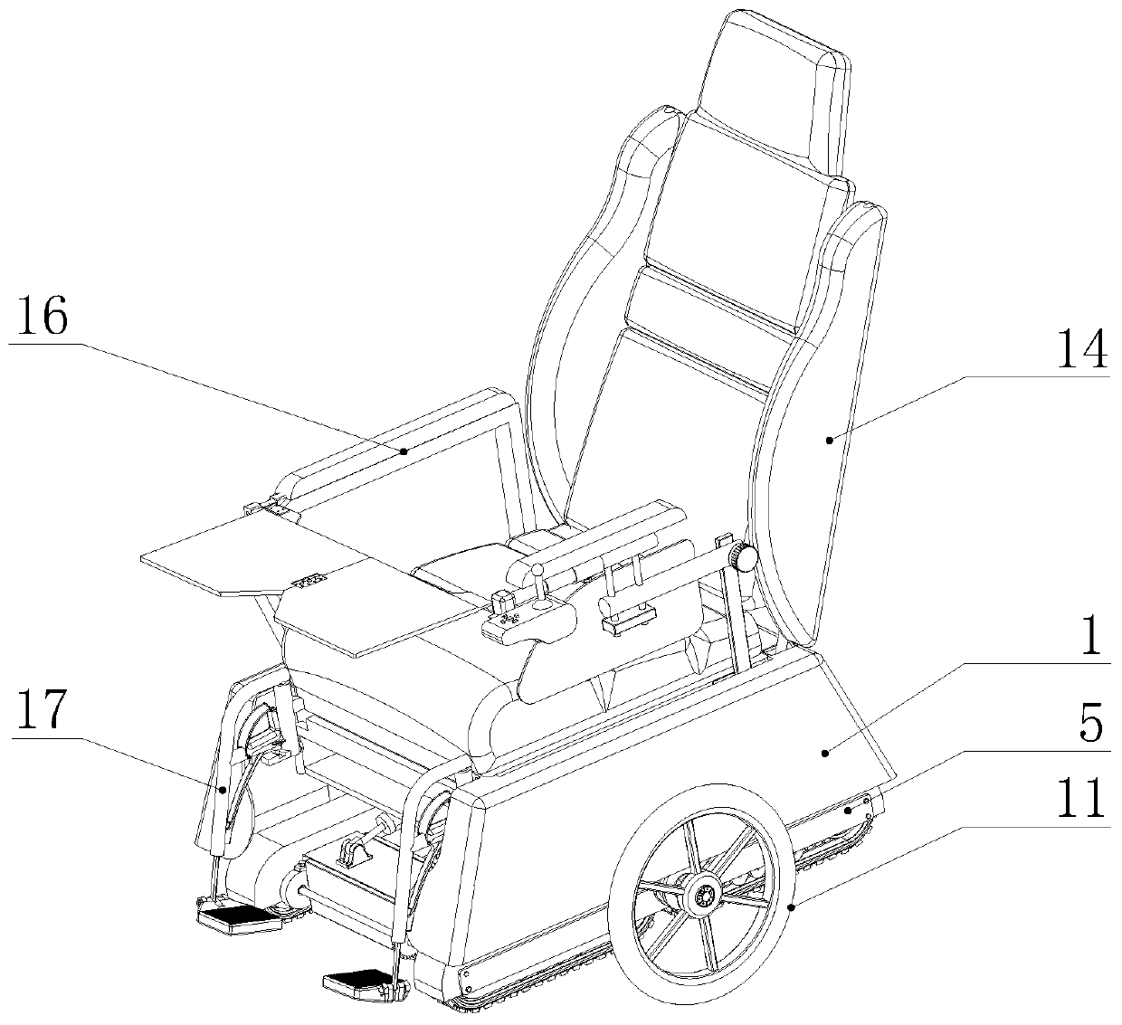 Wheel-track compound wheelchair