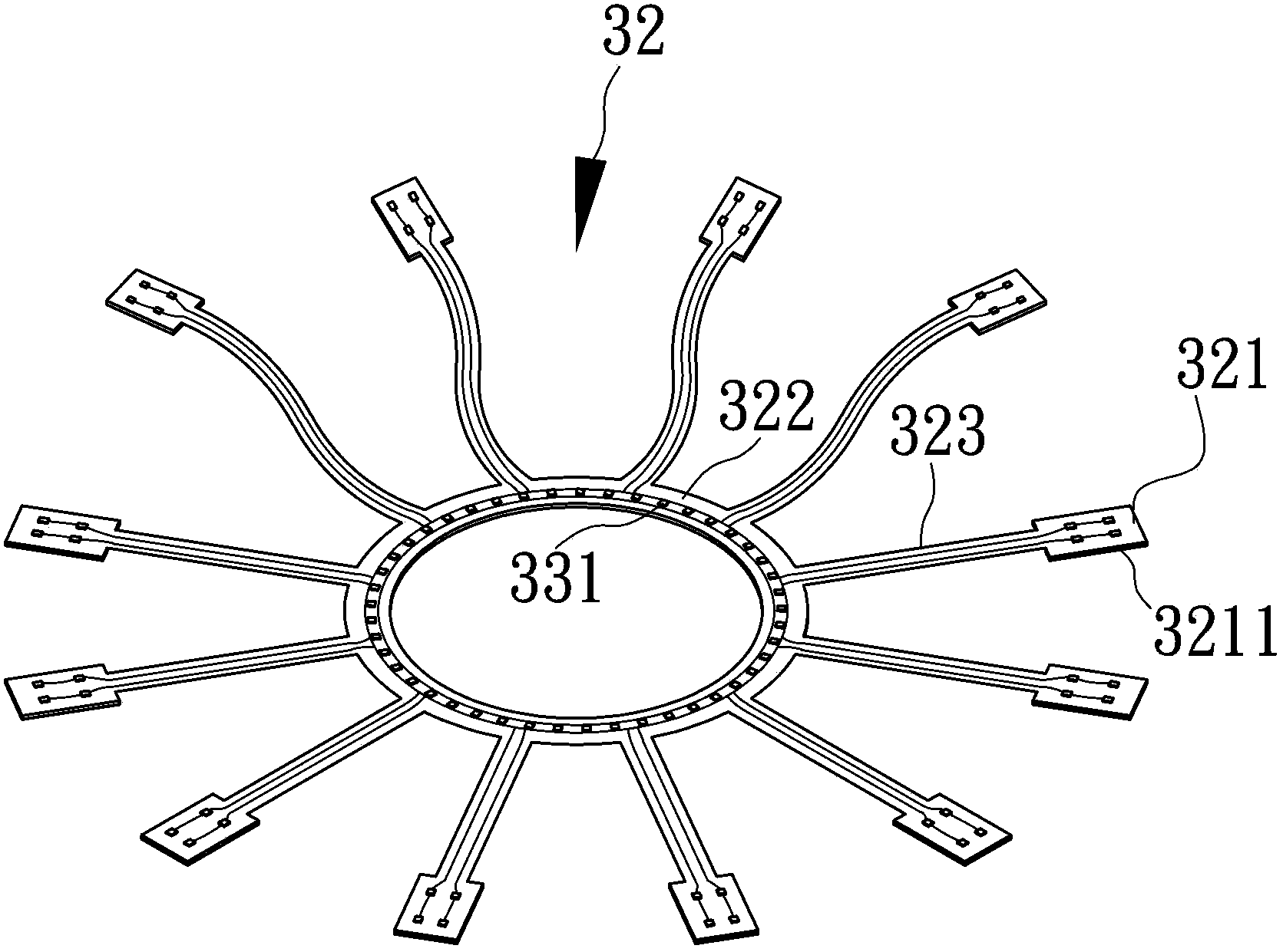 Microspur light supplement module with flexible circuit boards
