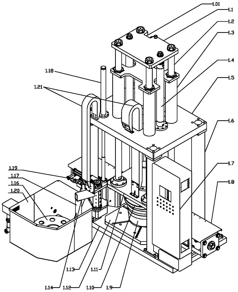 Pressurizing casting device and method for automobile hub