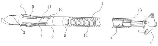 Grouting support anchor cable equipment for impact of drift ice on water diversion tunnel in cold and arid regions