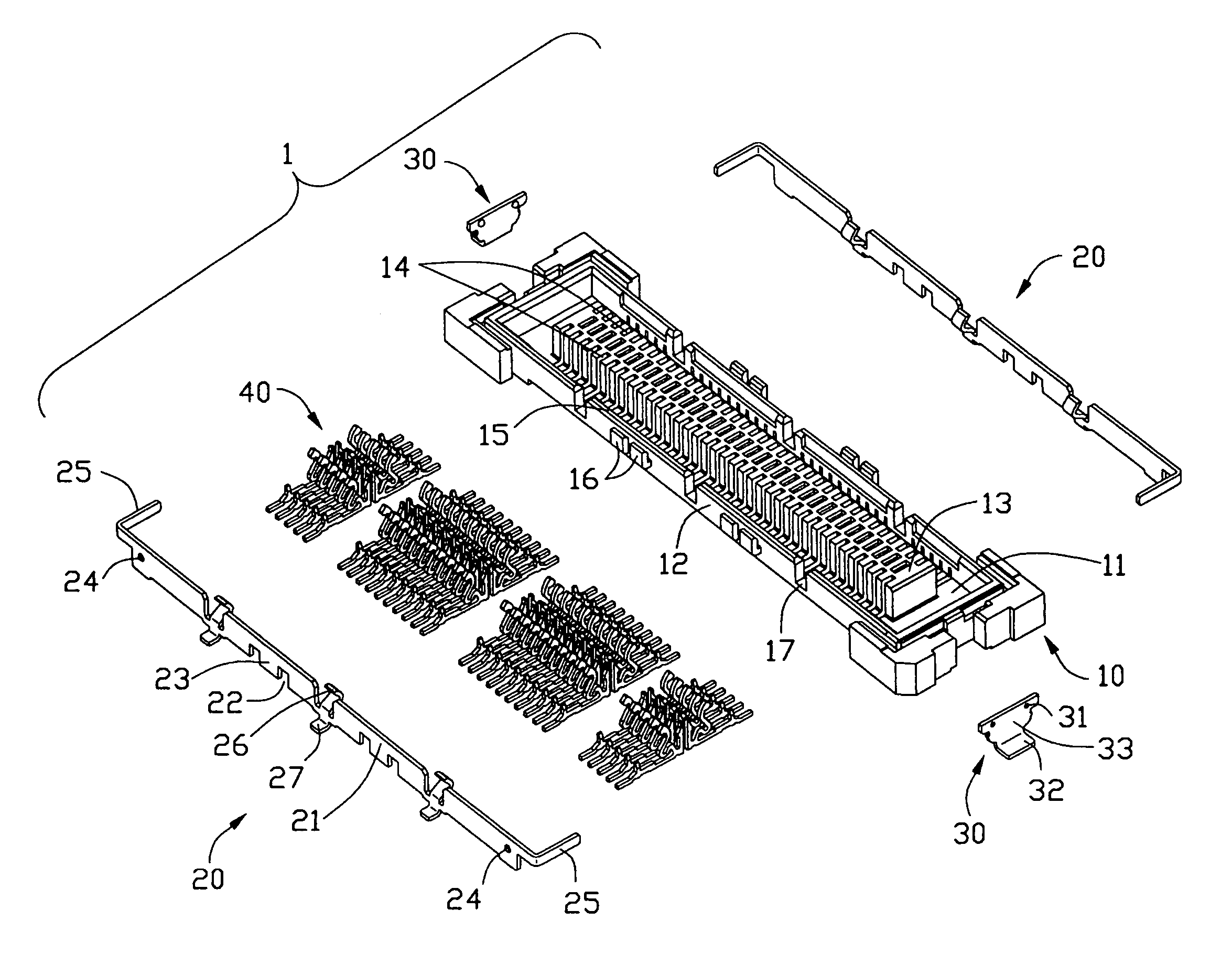 Electrical connector having shielding plates