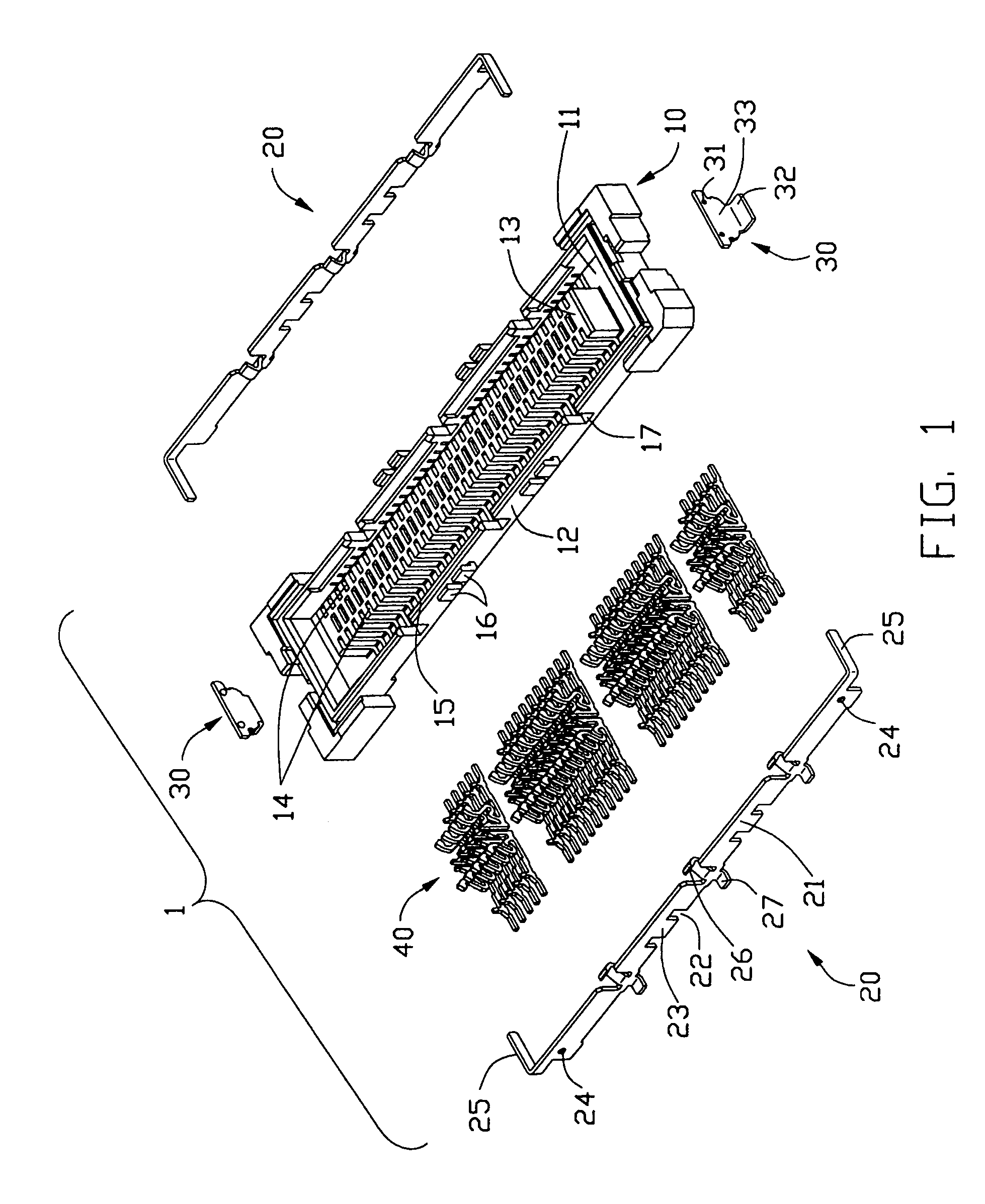 Electrical connector having shielding plates