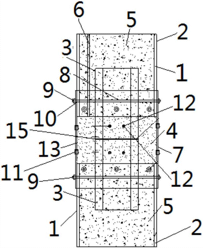 Profile steel built-in special-shaped steel pipe concrete column structure and manufacturing method thereof