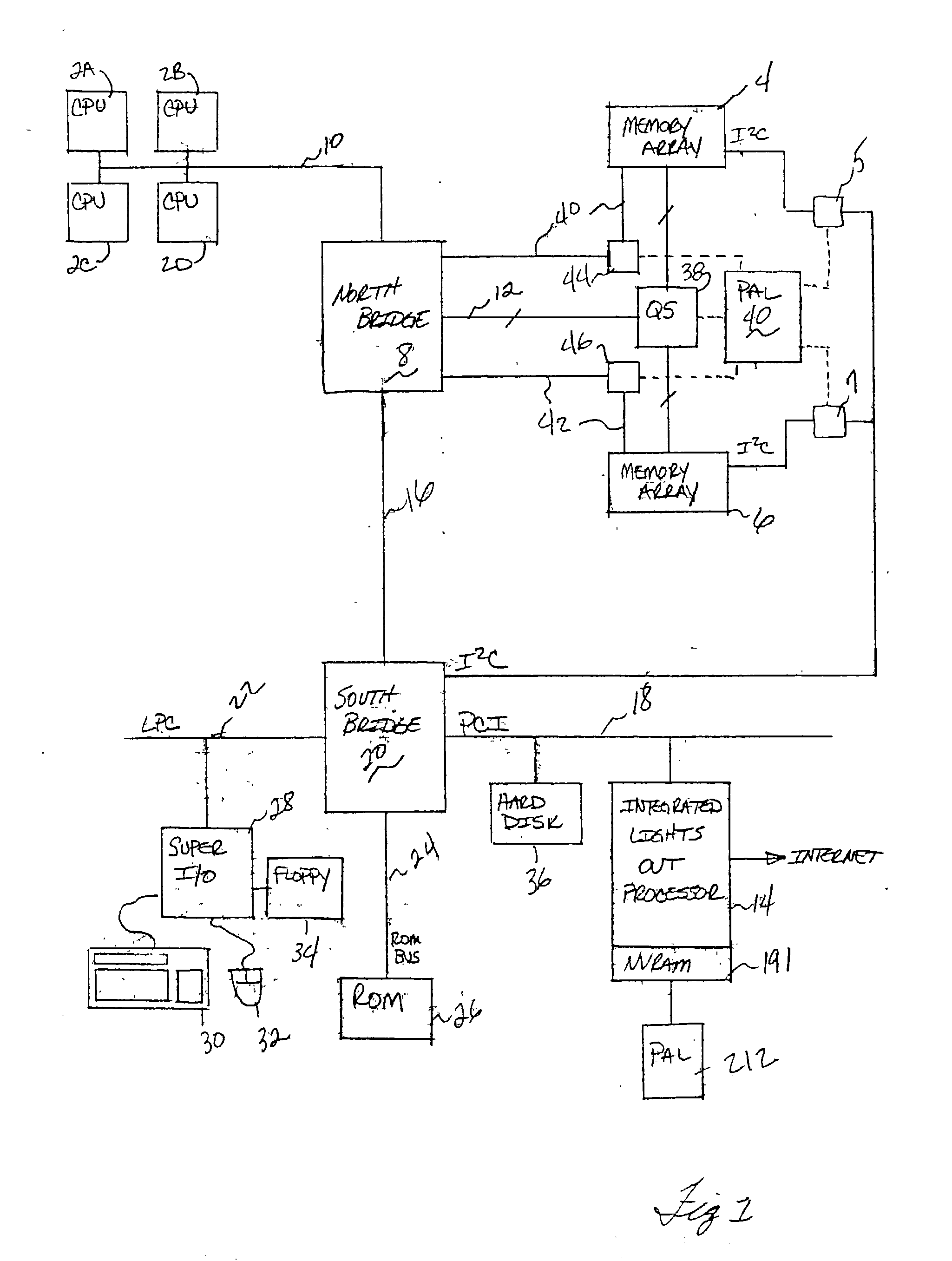Computer system architecture with hot pluggable main memory boards
