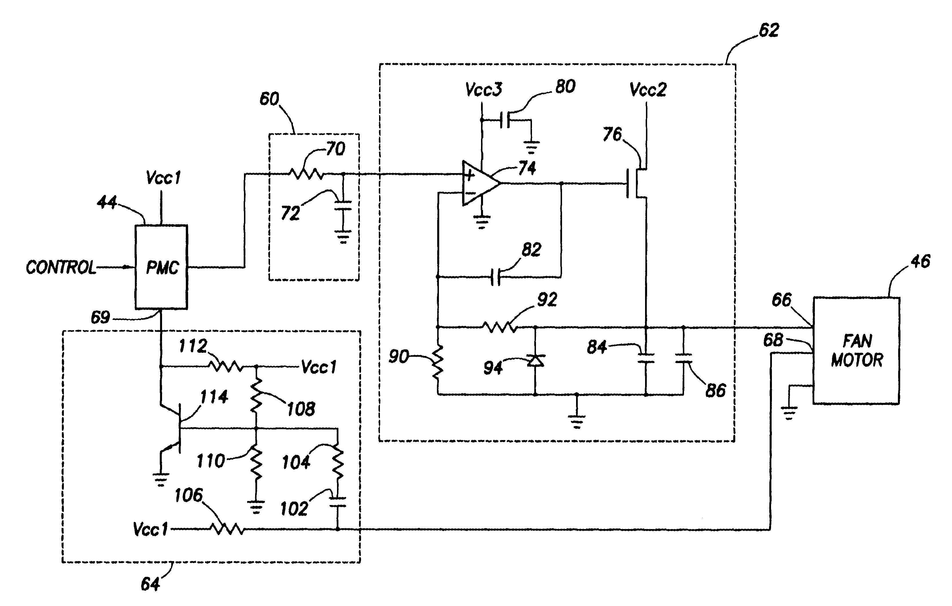 Fan speed controller with conditioned tachometer signal
