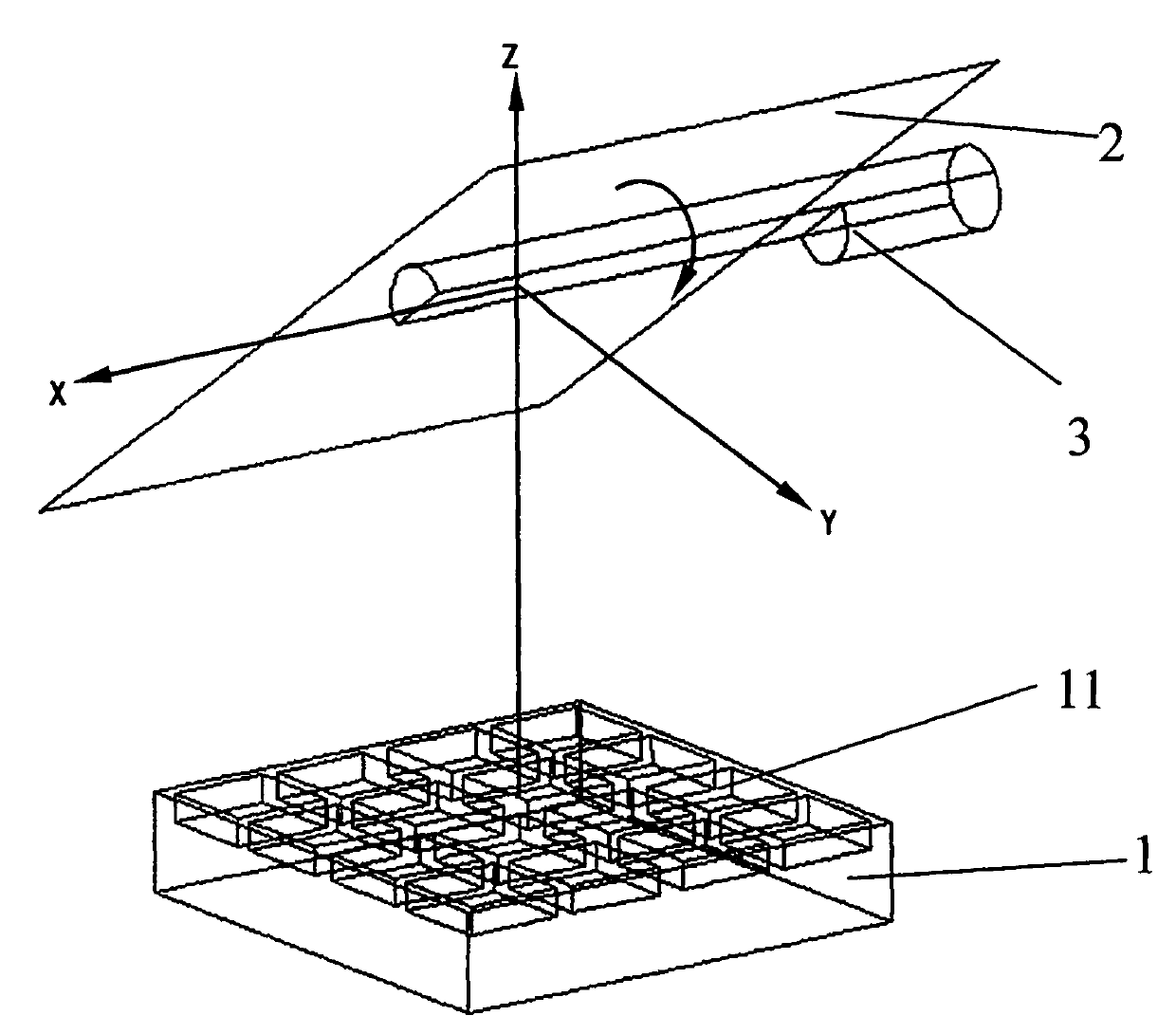 Method for manufacturing mirror scanning array antenna
