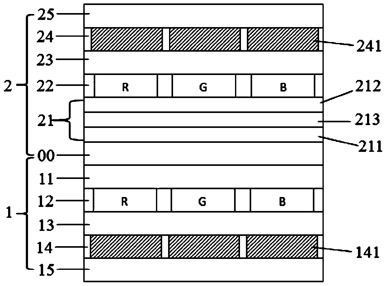 Double-sided display device and preparation method thereof