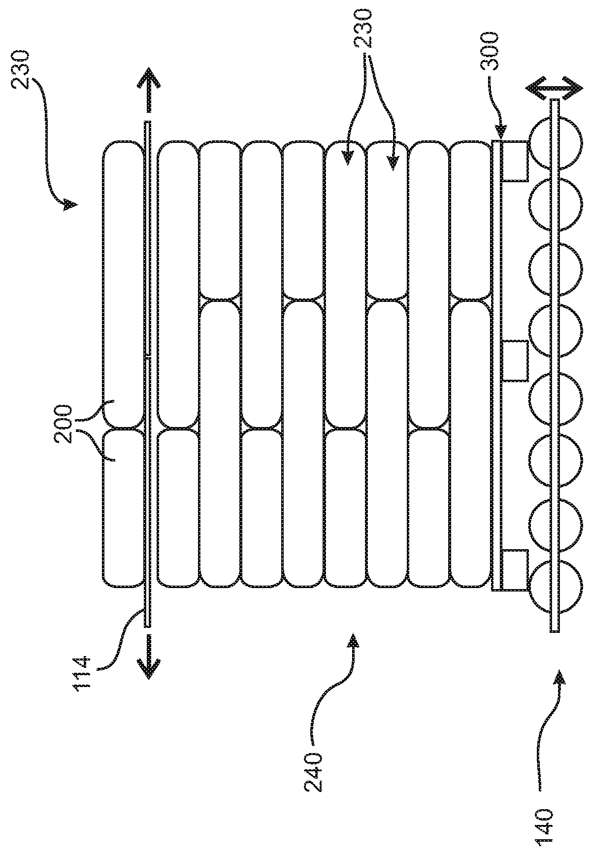 Palletizing device for a piling of filled sacks