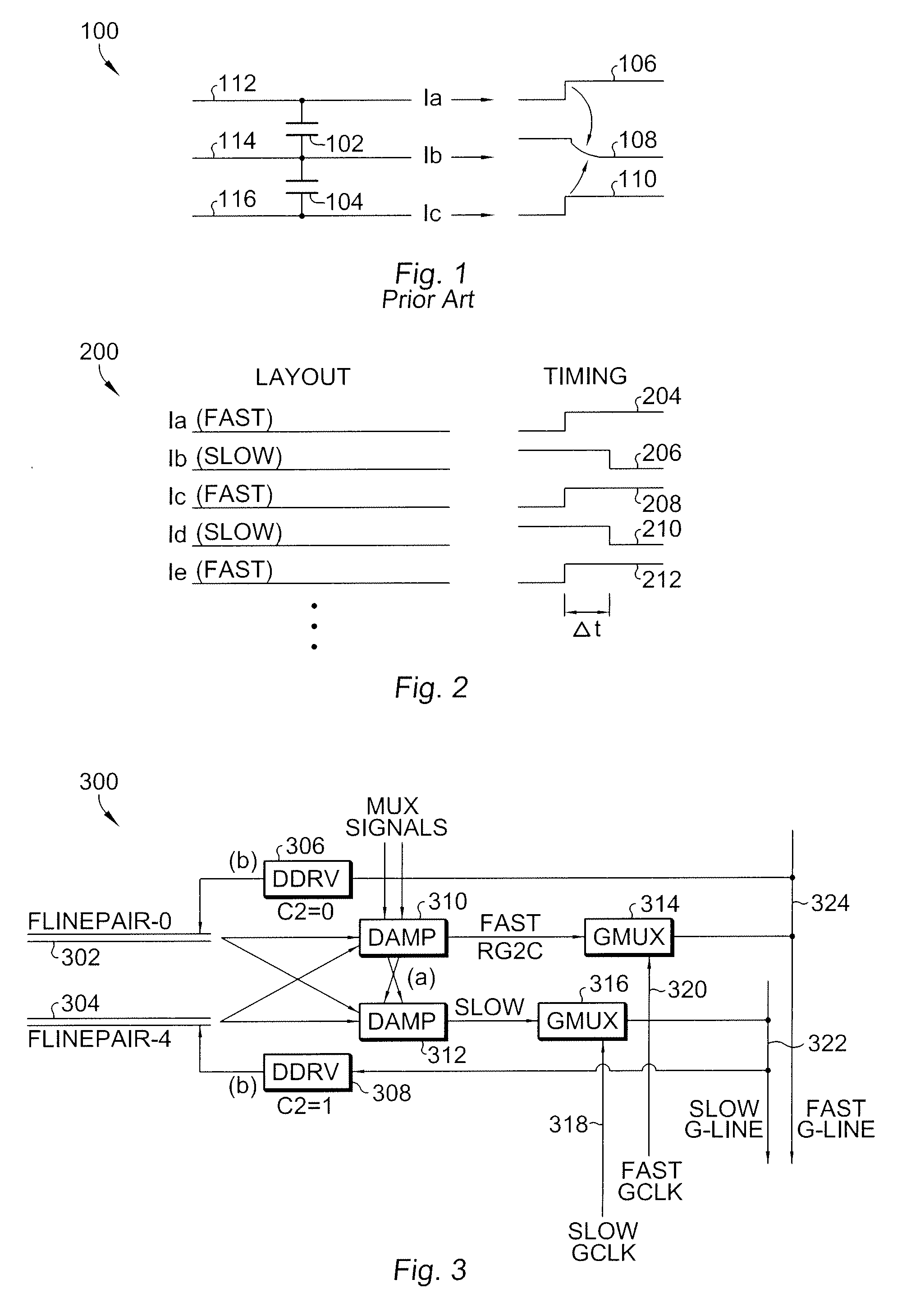 Shielding of datalines with physical placement based on time staggered access