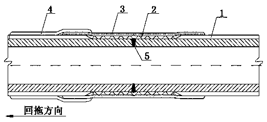 Joint coating method applicable to thickened erosion-resistant layers of directionally drilled and crossed pipelines