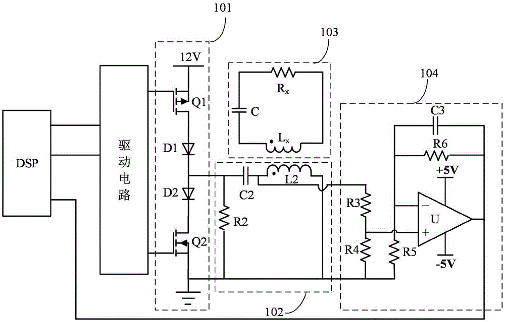 Resistance, inductance and capacitance measurement method based on damping oscillatory wave in oscillation circuit
