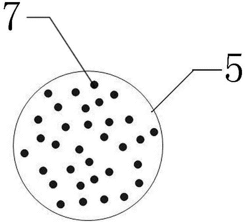 Sound absorbing and noise reducing material and transformer vibration isolating and noise reducing device