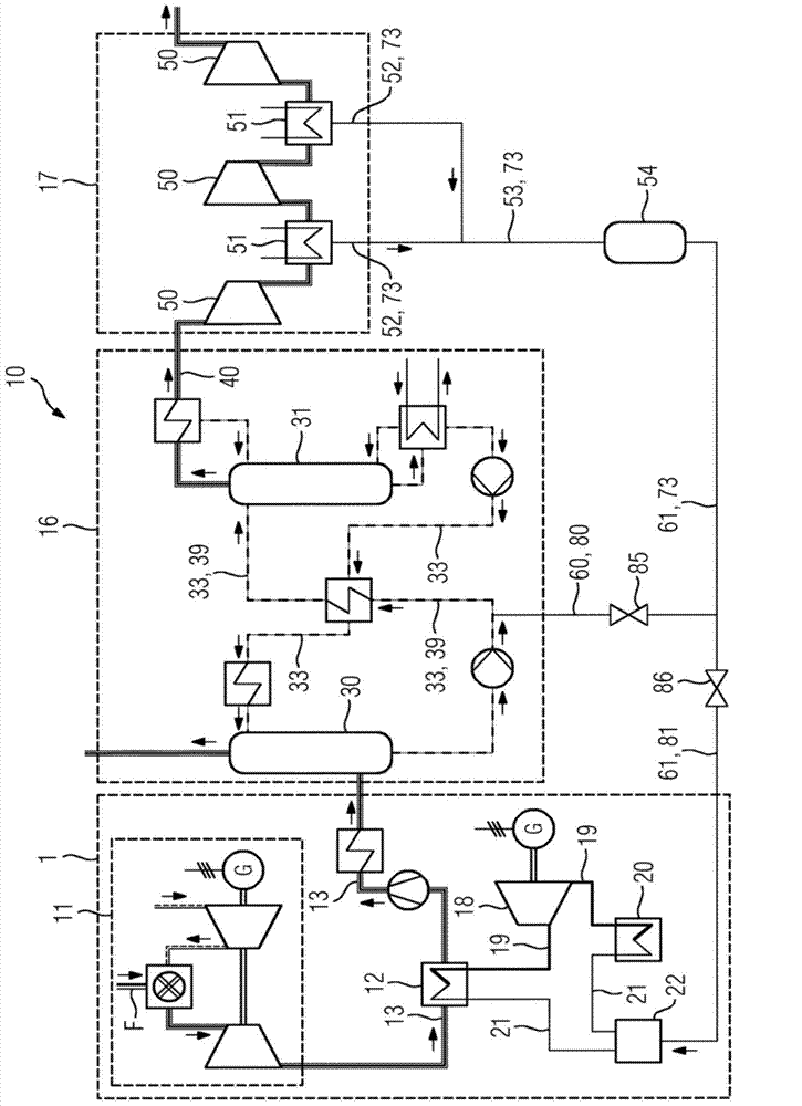 Method and fossil-fuel-fired power plant for recovering a condensate