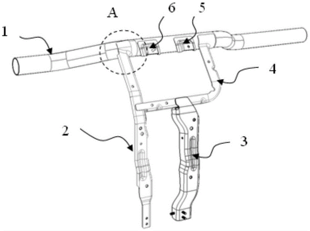 A car center console area body structure