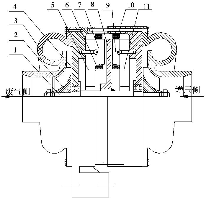 High temperature and high speed exhaust gas turbine motor generator