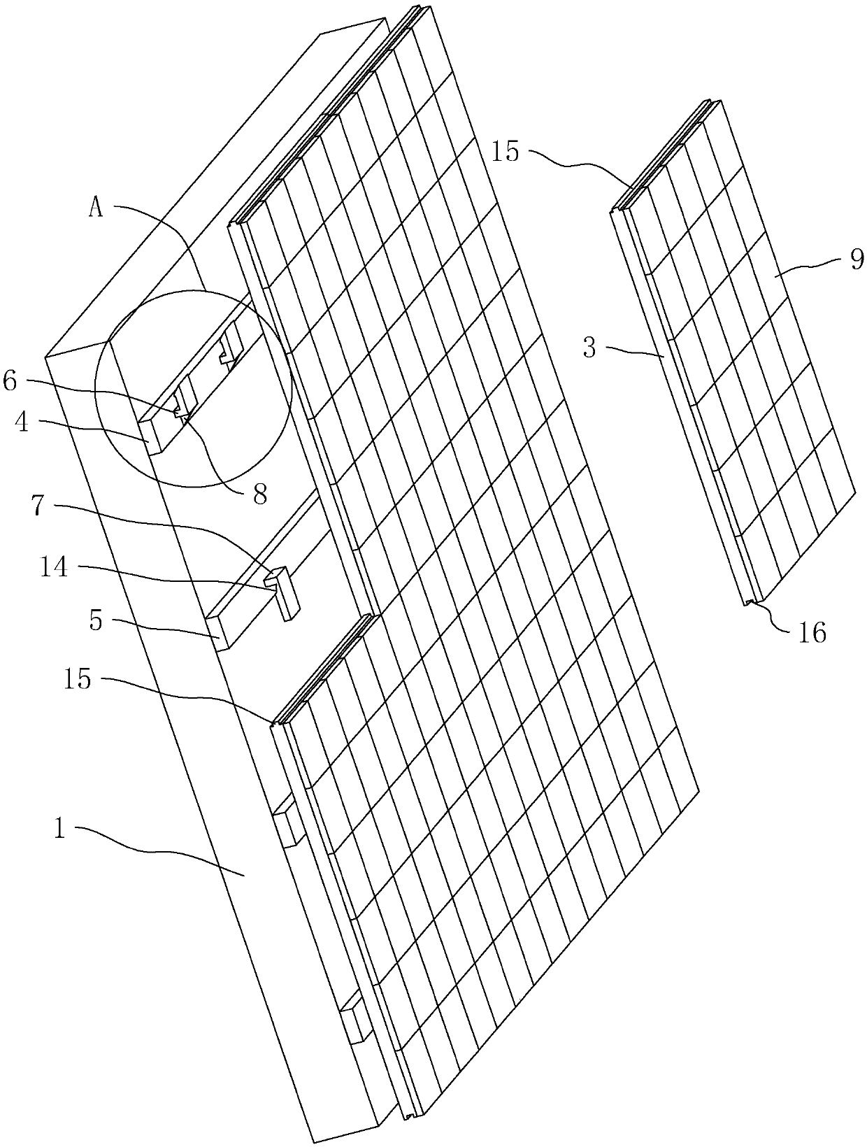 Assembled tile wall surface and construction method thereof