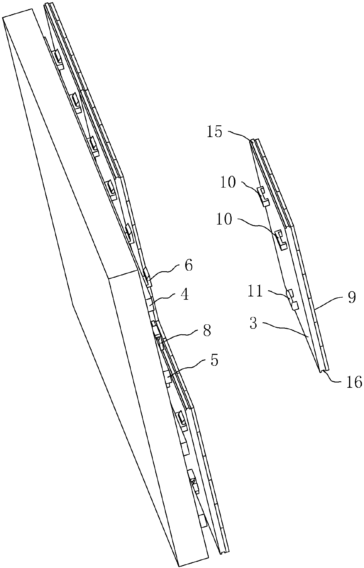 Assembled tile wall surface and construction method thereof