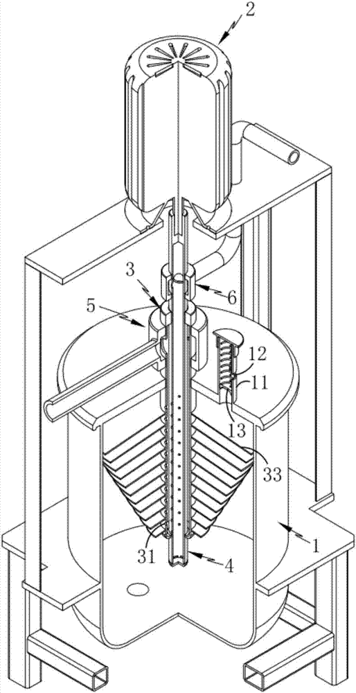 Rotary gas foaming device