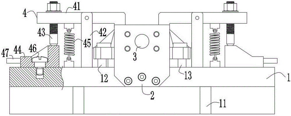 Drilling clamping device for pump rear cover with valve