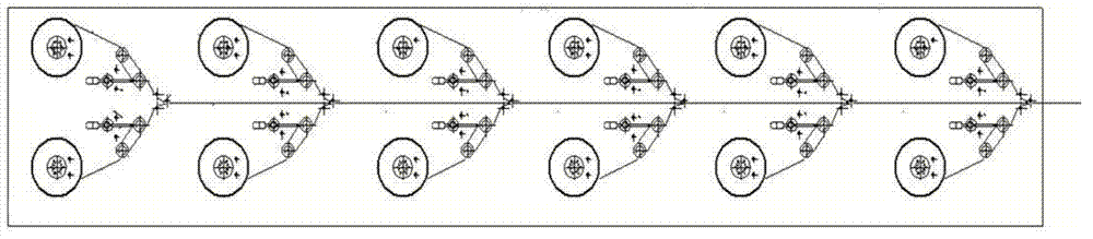 Multi-core optical fiber discharging device