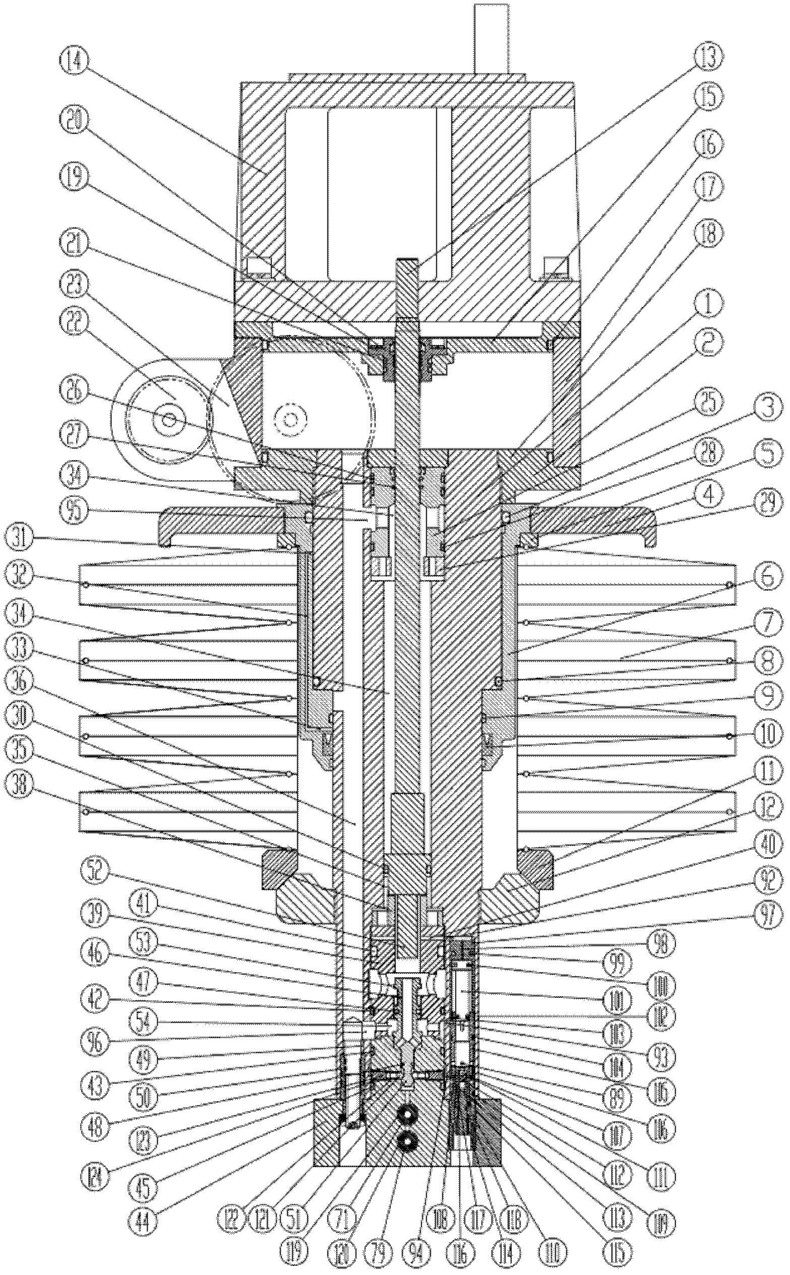 Working cylinder integrated with control valve and high-power hydraulic spring operating mechanism