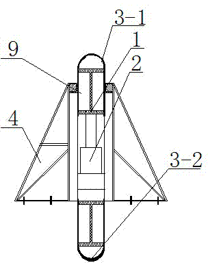 Site-load simulation experiment device of beam type structure and detecting method thereof