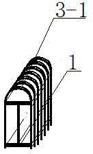 Site-load simulation experiment device of beam type structure and detecting method thereof