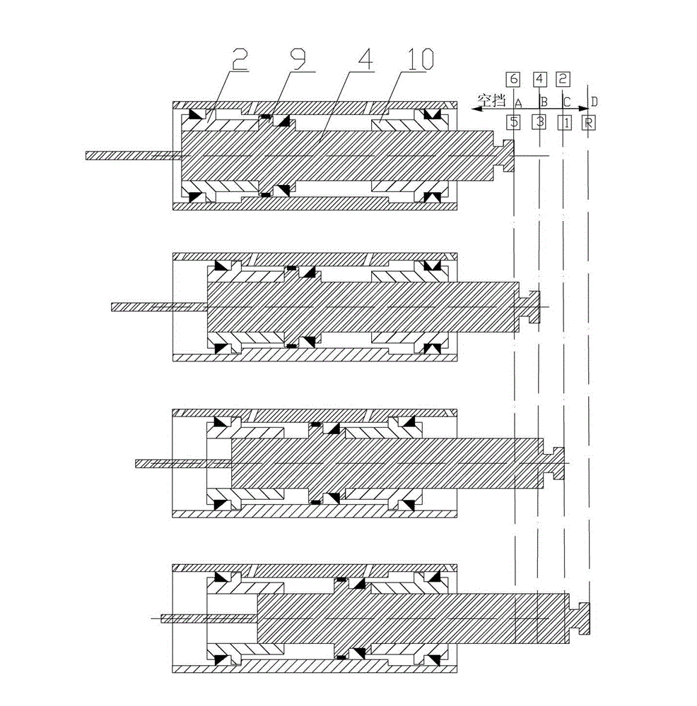 Gear cylinder and pneumatic gear actuator