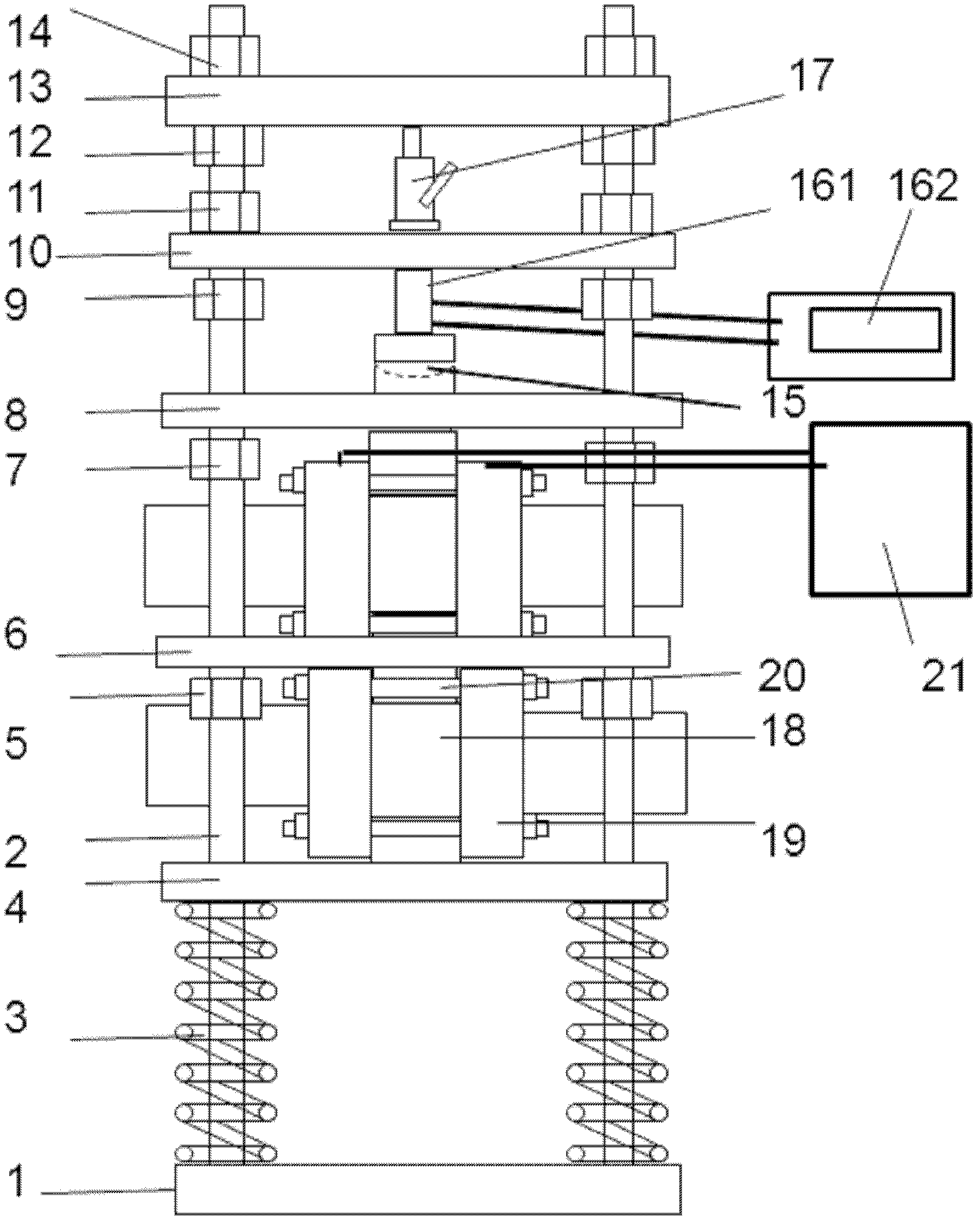 Concrete chloride ion migration coefficient load testing device under bending stress, and testing method thereof