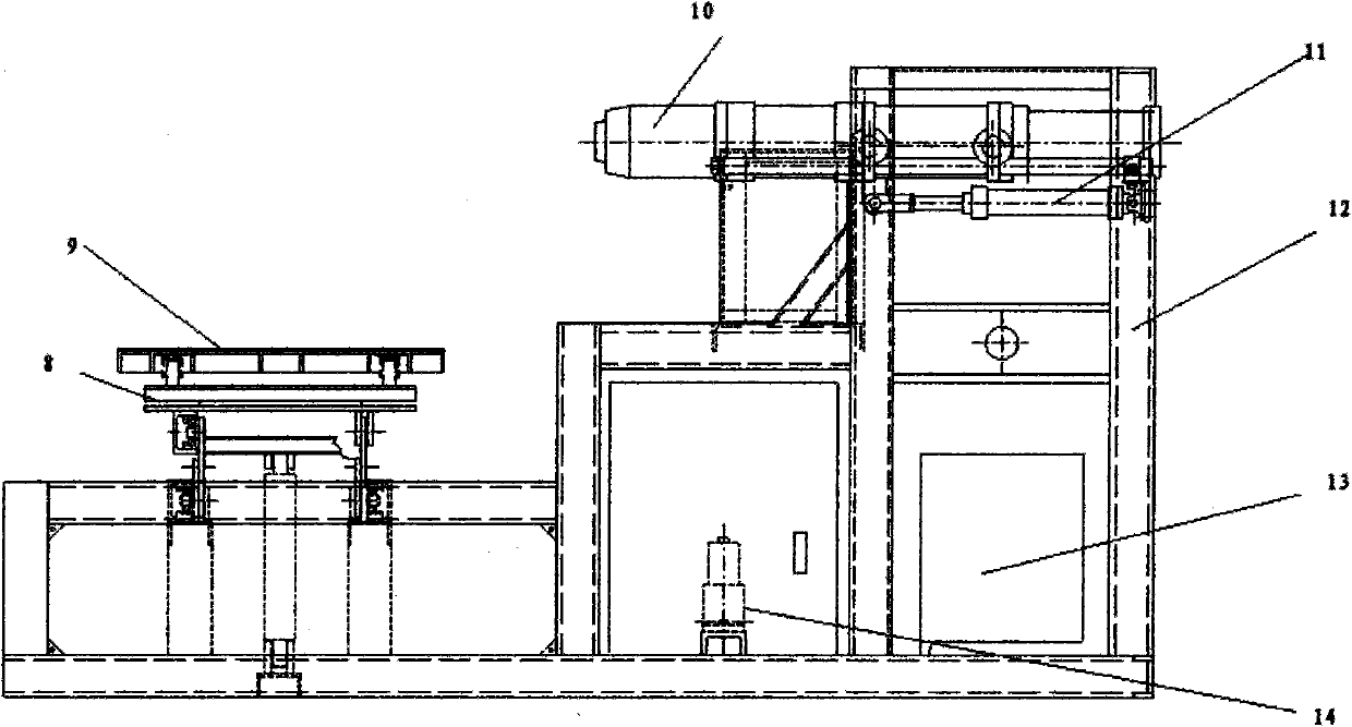 Gas-liquid linked dismounting device of fan impellers