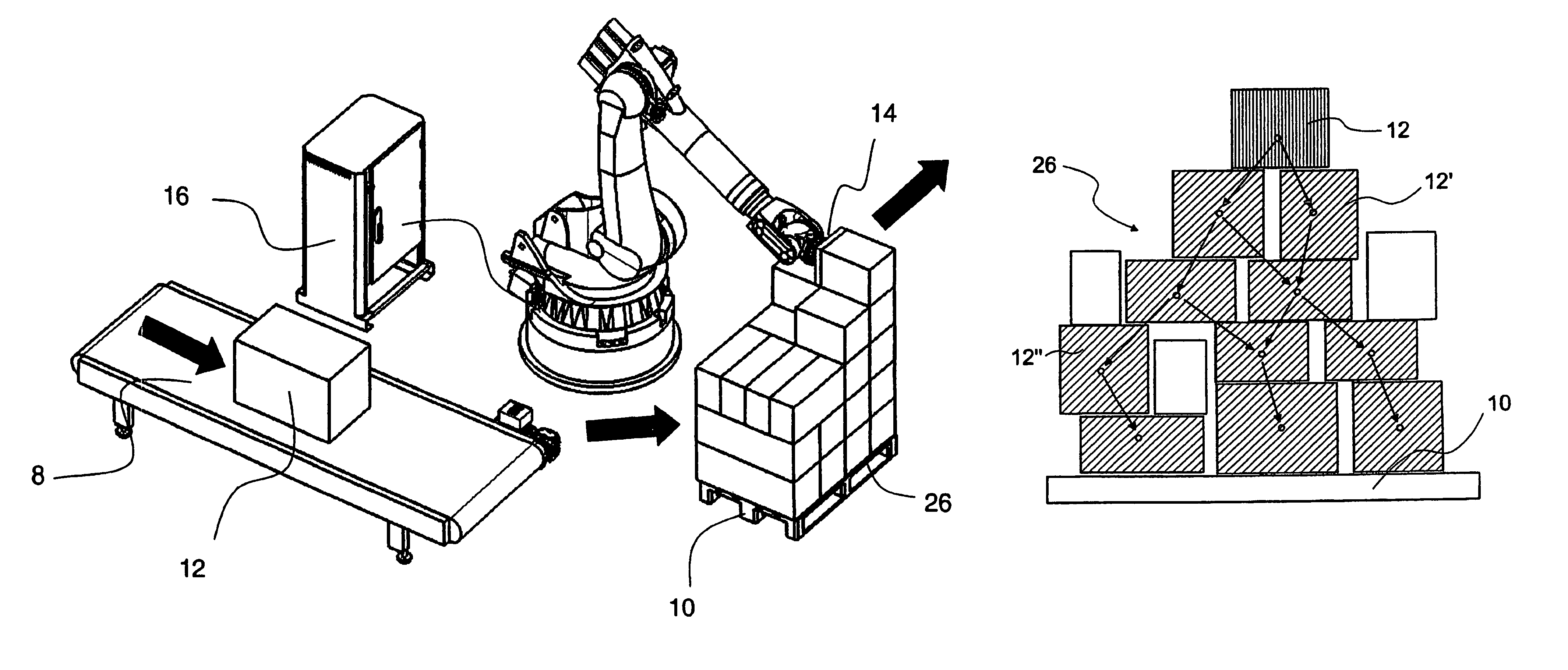 Robot system for loading equipment with general cargo units