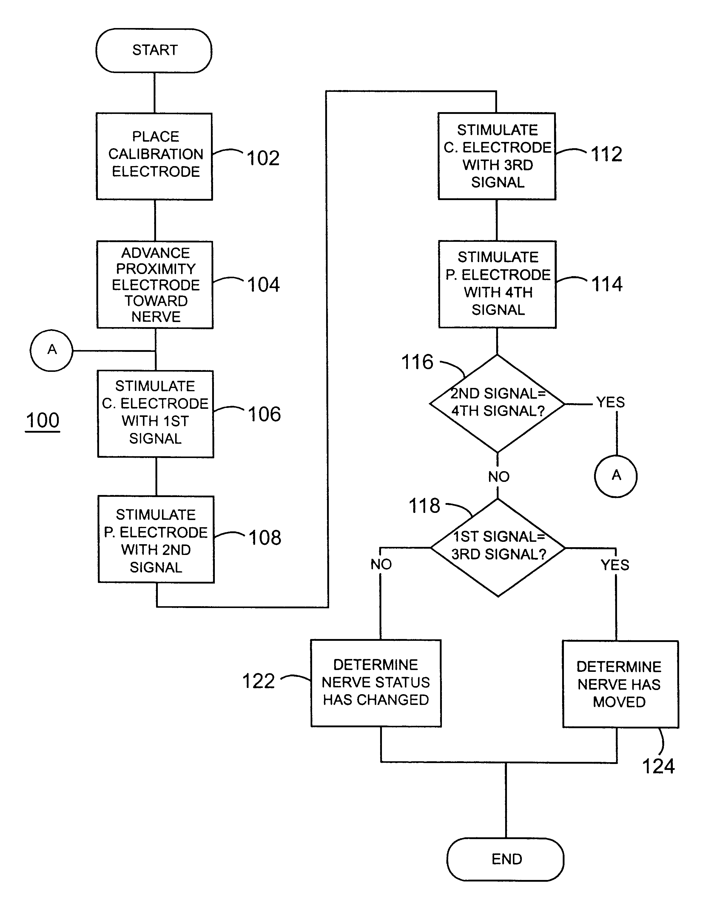 Nerve movement and status detection system and method