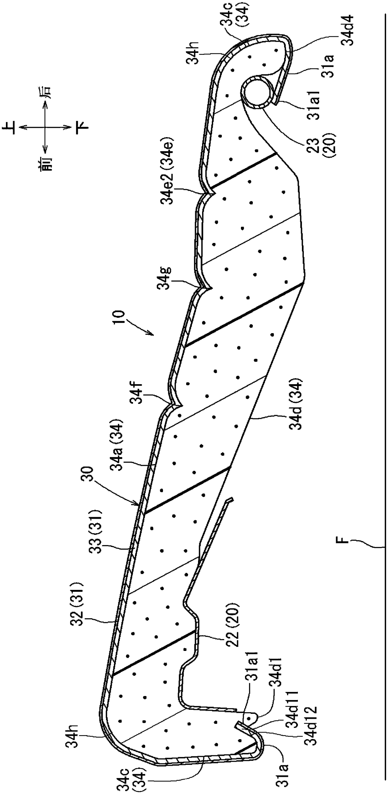 Vehicle seat component and method of manufacturing the same