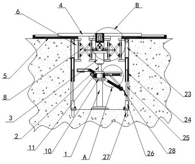 A deep foundation pit safety protection device for building construction and its installation method