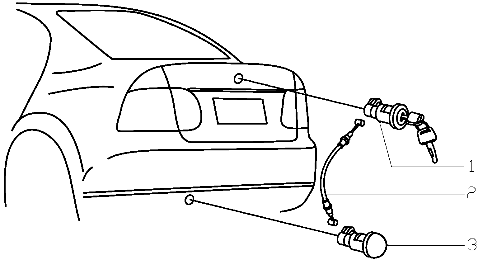 Convenient switch lock of automobile trunk