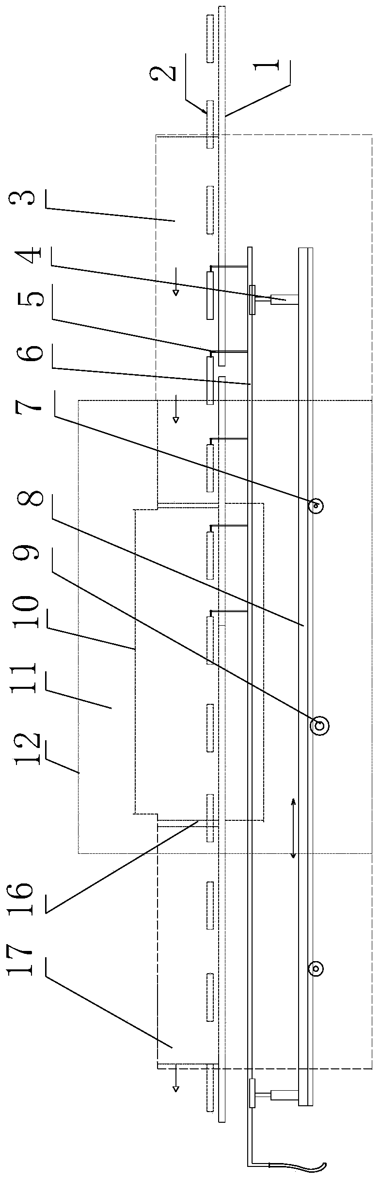 Brazing device and process for interior of cooling plate sealing cavity under inert gas shielding environment