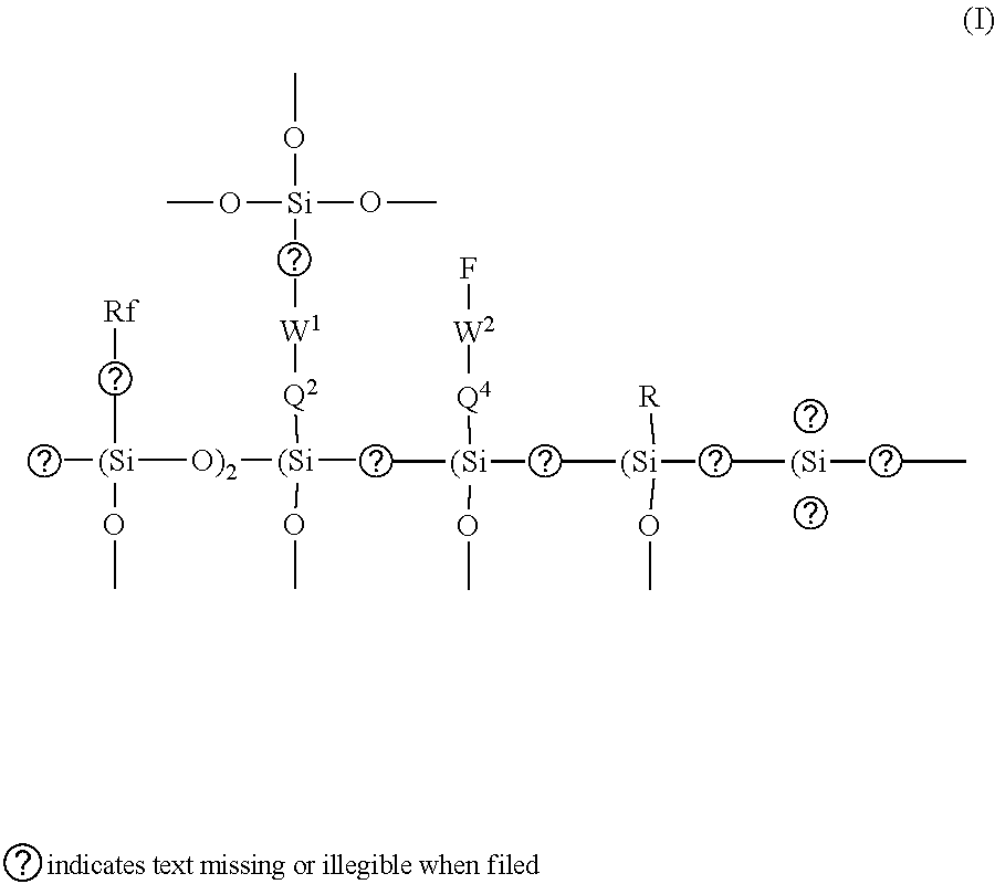 Poly fluorine-containing siloxane coatings
