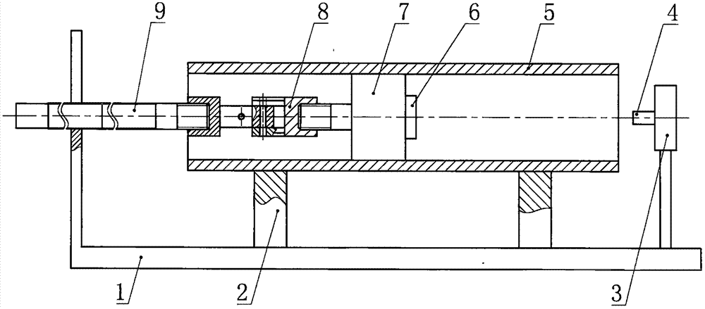 Deep laser hole linearity detecting device having rotation preventing mechanism