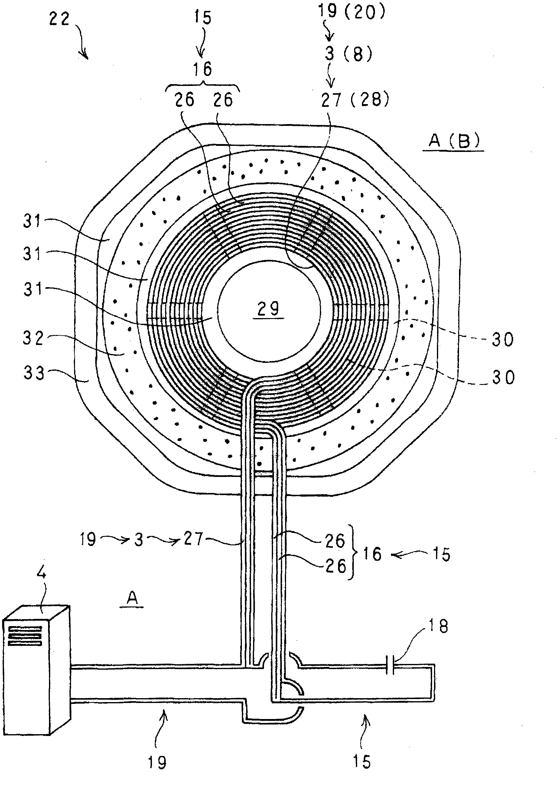 Contactless power supply device
