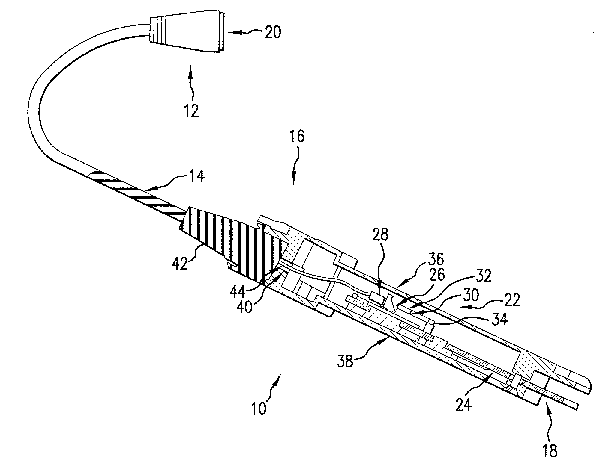 Internal EMI Washer for Optical Transceiver with Parallel Optic Fiber Ribbon