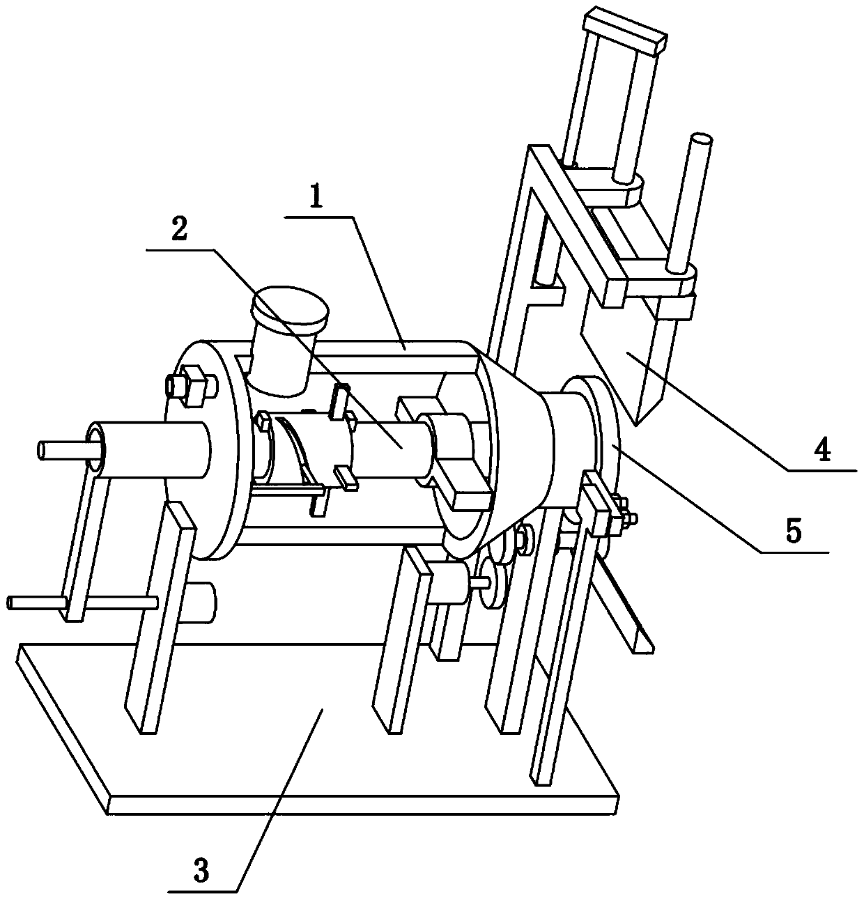 Plastic composite pipe extruding machine and machining method of plastic composite pipe