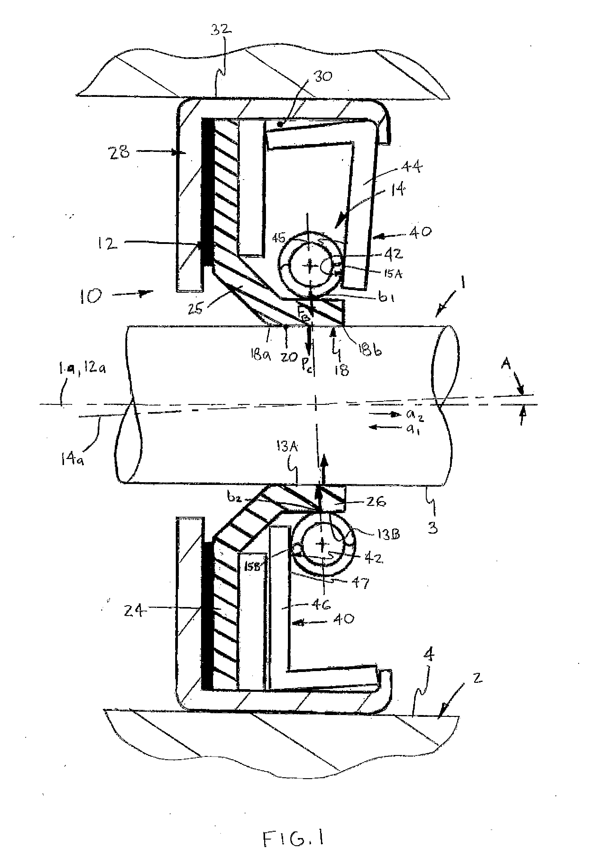 Pumping Seal Assembly with Angled Spring