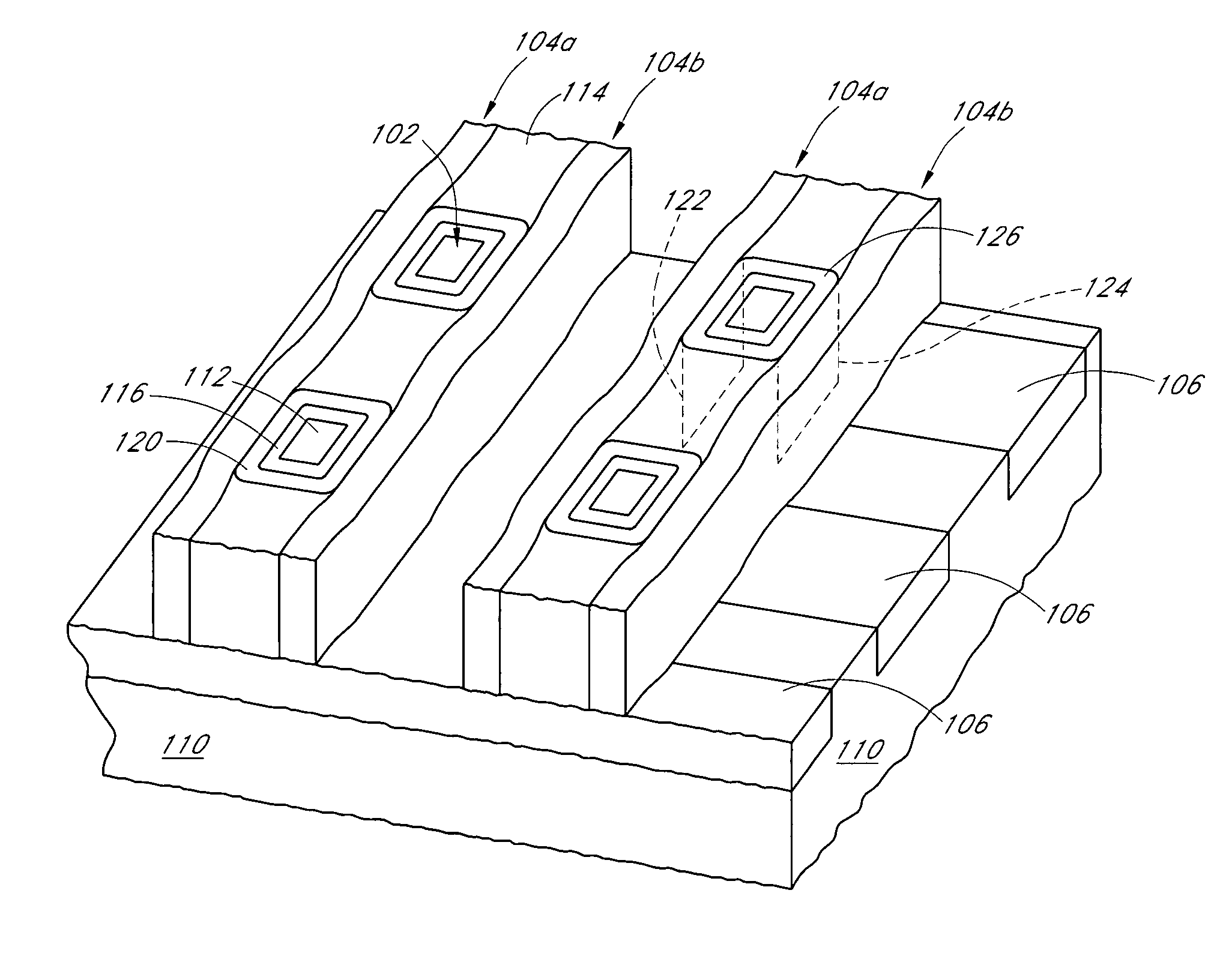 Memory array with ultra-thin etched pillar surround gate access transistors and buried data/bit lines