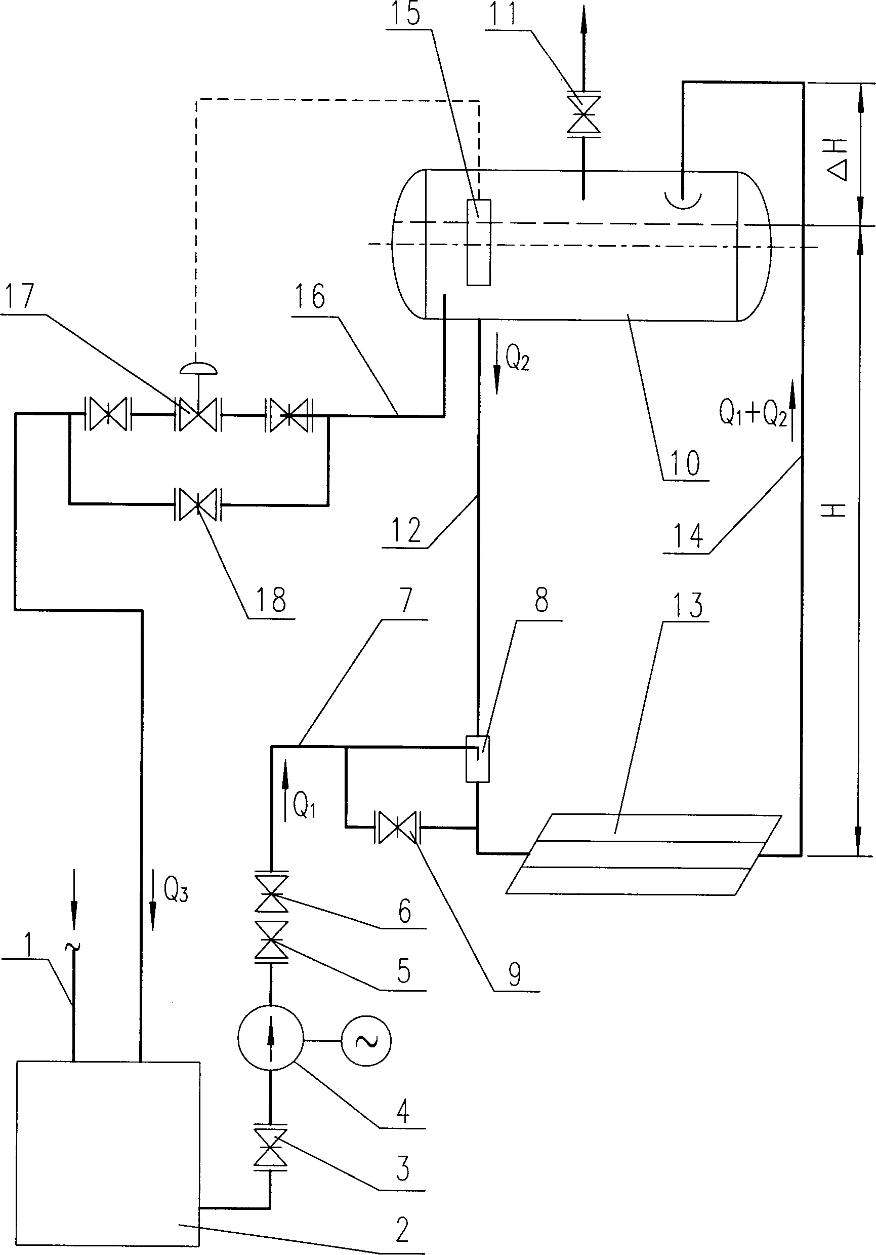 Water supply jet flow circulating device in waste-heat boiler