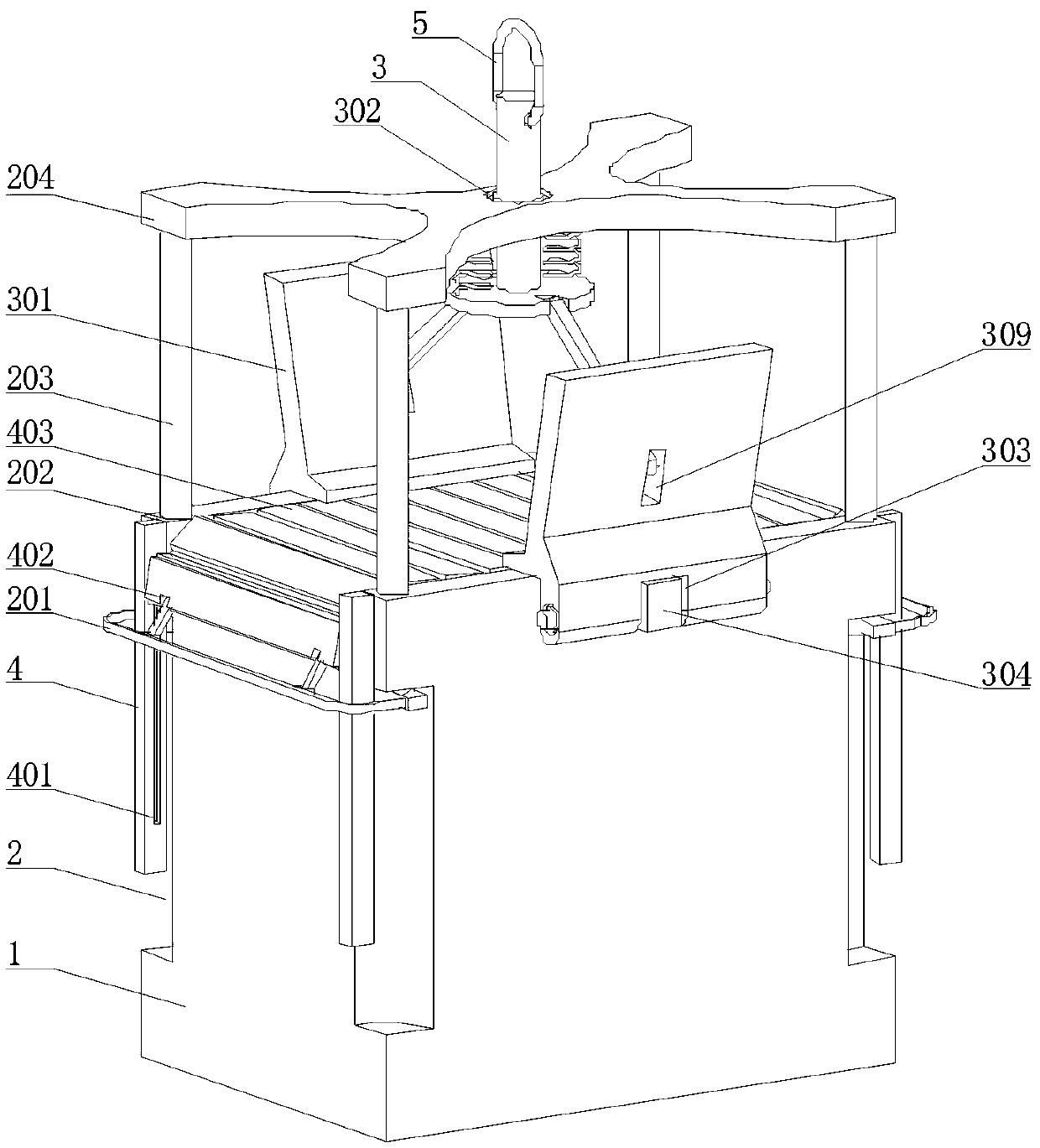 Safe and reliable auxiliary hoisting structure for bridge construction