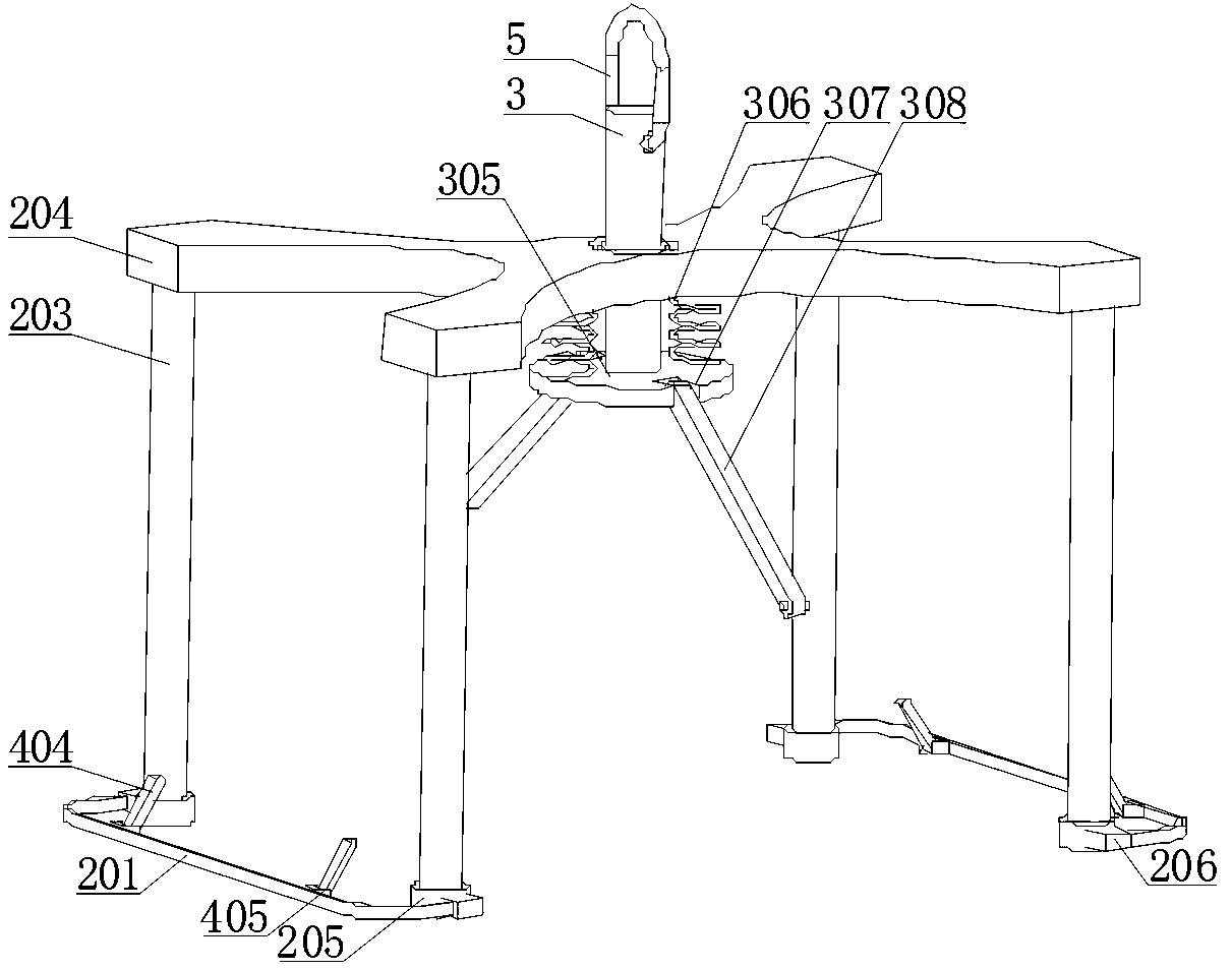 Safe and reliable auxiliary hoisting structure for bridge construction